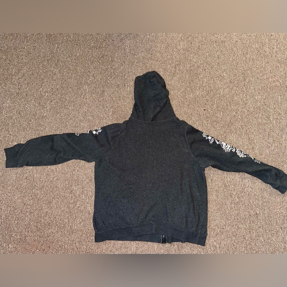 Torrid Black Hoodie with White Skull Design - Picture 3 of 7
